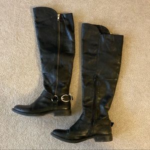 Black Steve Madden Skippur boots, 6.
